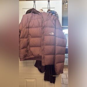 The North Face Mauve Puffer Jacket with Hood